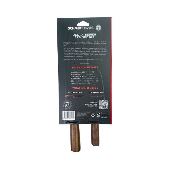 Schmidt Brothers Cutlery Delta Series 2 Piece Chef Knife Prep Set - Picture 2 of 3